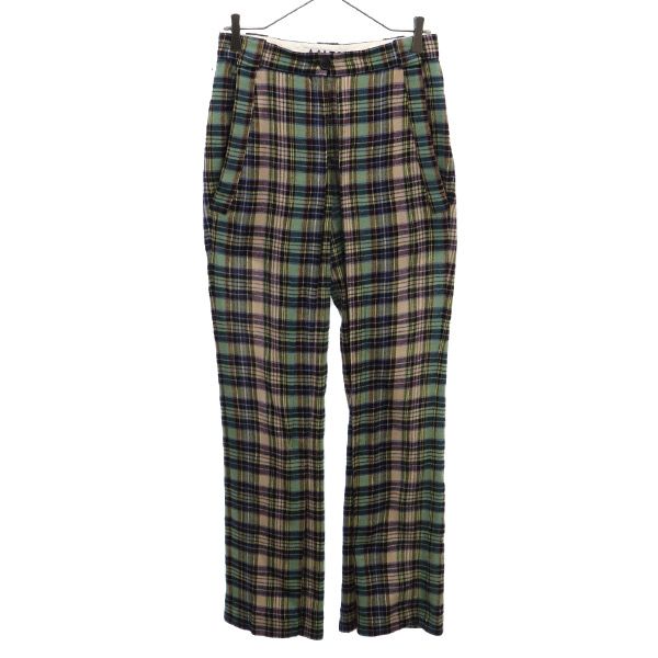 AALTO アールト ウールブレンド チェック ロングパンツ 34 メンズ