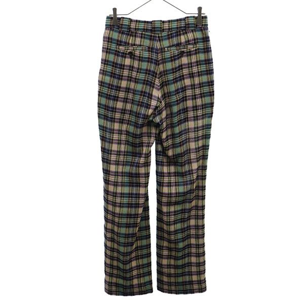 AALTO アールト ウールブレンド チェック ロングパンツ 34 メンズ