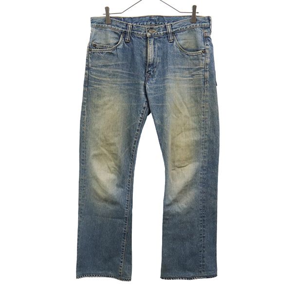 BLUE BLUE ブルーブルー 日本製 ロゴパッチ ストレートデニムパンツ W31 ブルー ジーパン メンズ