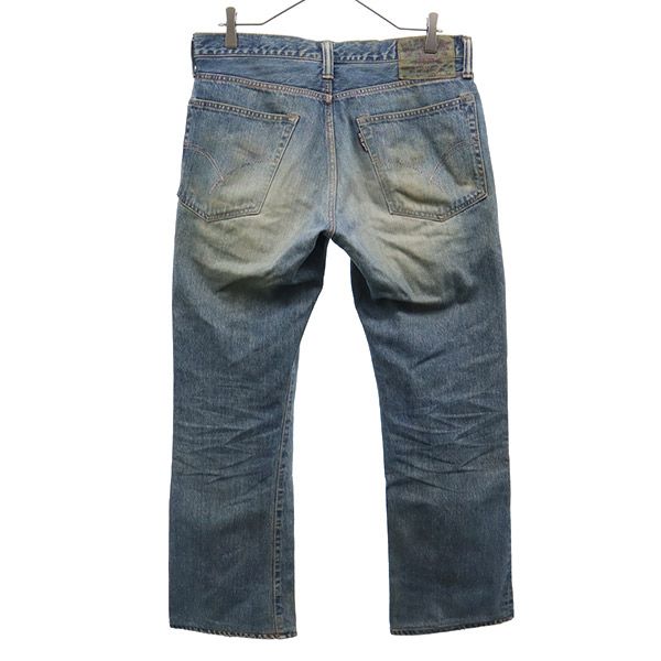 BLUE BLUE ブルーブルー 日本製 ロゴパッチ ストレートデニムパンツ W31 ブルー ジーパン メンズ