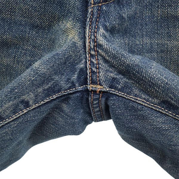 BLUE BLUE ブルーブルー 日本製 ロゴパッチ ストレートデニムパンツ W31 ブルー ジーパン メンズ