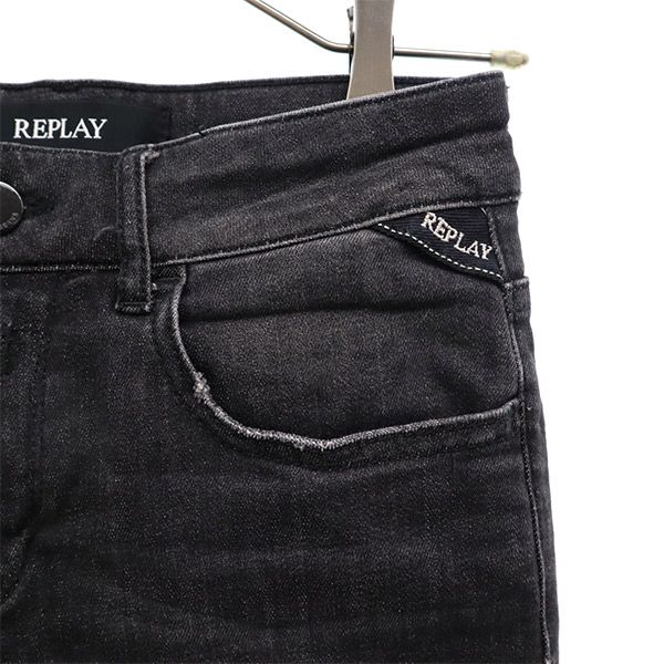 REPLAY リプレイ ブーツカットデニムパンツ W23 グレー カットオフ レディース