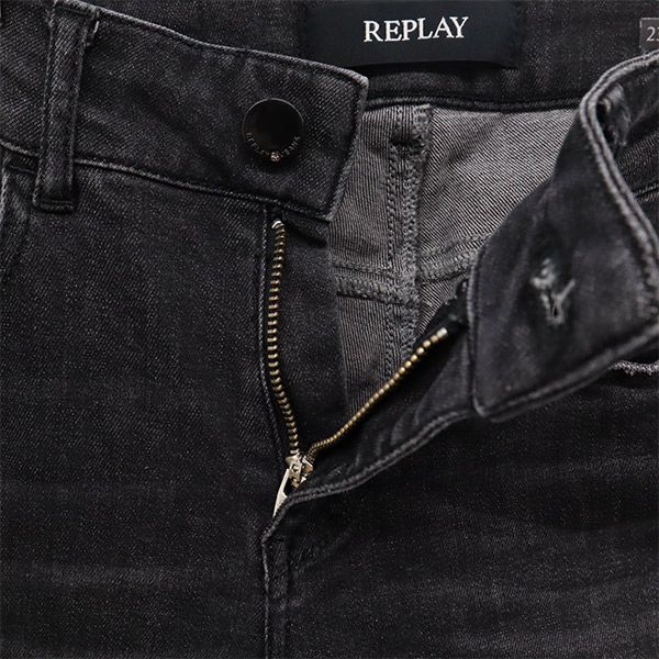 REPLAY リプレイ ブーツカットデニムパンツ W23 グレー カットオフ レディース