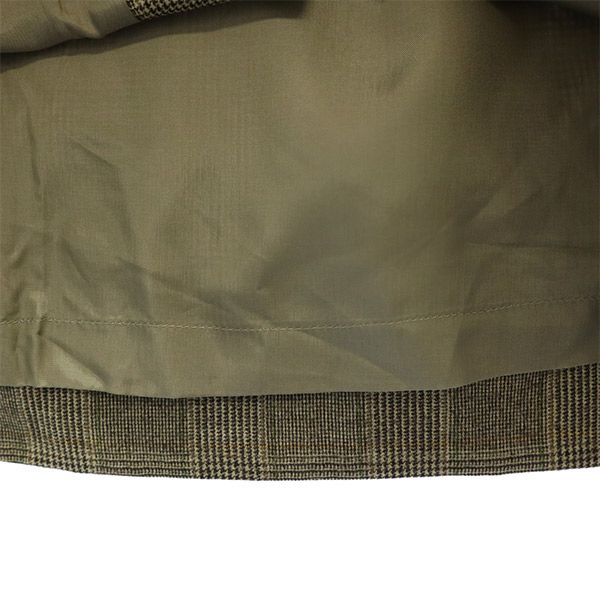 DAKS ダックス ウール チェック ミディ丈 タイトスカート 42 ブラウン系 レディース