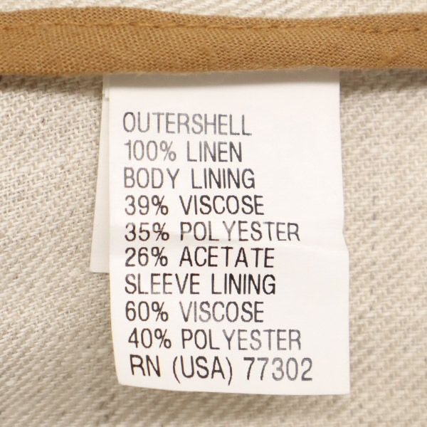 ザラマン リネン テーラードジャケット 34 ベージュ ZARA MAN メンズ