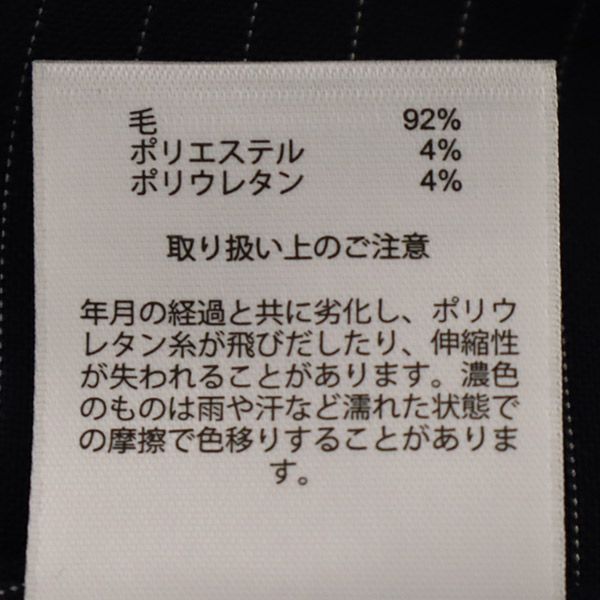 346 BROOKS BROTHERS 346 ブルックスブラザーズ ウールブレンド ストライプ スラックスパンツ 8 ネイビー レディース