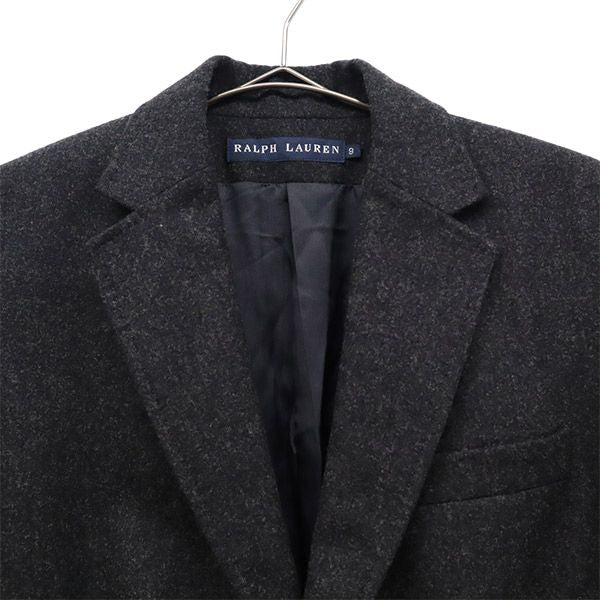 RALPH LAUREN ラルフローレン 日本製 ウールブレンド テーラードジャケット 9 グレー レディース