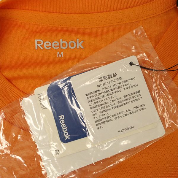 未使用 リーボック プリント トレーニング 半袖 Tシャツ M オレンジ Reebok スポーツ Tシャツ メンズ