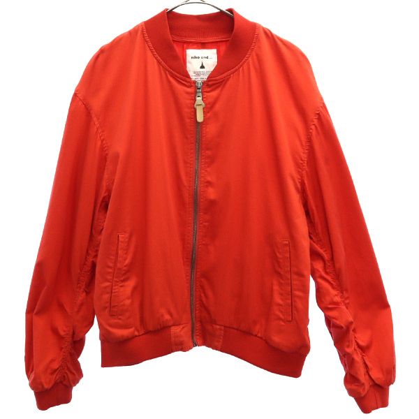ニコアンド ジップジャケット 4 レッド niko and... ブルゾン レディース