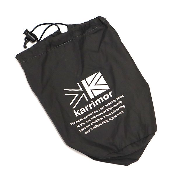 Karrimor カリマー ワンポイントロゴプリント ナイロンジャケット S グレー アウトドア 収納袋付 メンズ