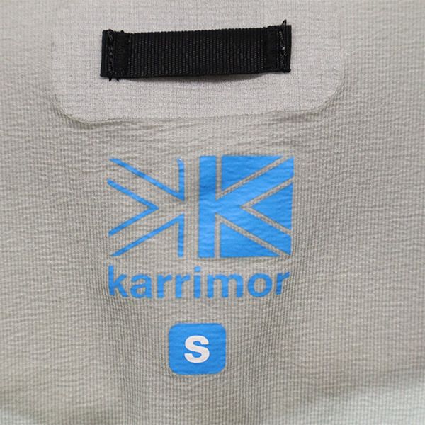 Karrimor カリマー ワンポイントロゴプリント ナイロンジャケット S グレー アウトドア 収納袋付 メンズ