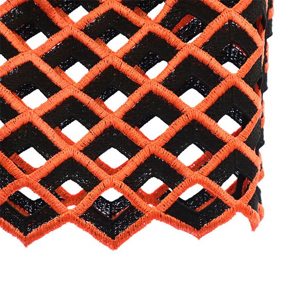 chaos カオス メッシュデザイン ミモレ丈 スカート 36 オレンジ系 レディース