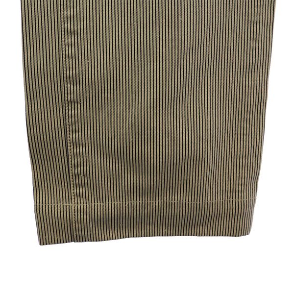 Haver Sack General Garments ハバーサック ジェネラルガーメンツ ボタンフライ ヒッコリー パンツ L ホワイト×ネイビー メンズ