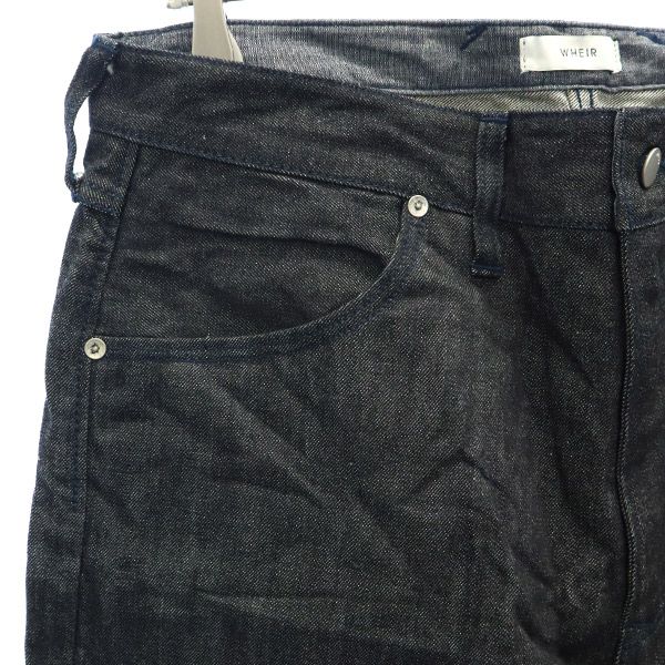 ウェア ドロップクロッチジーンズ テーパードデニムパンツ w33 ネイビー系 WHEIR ジーパン メンズ