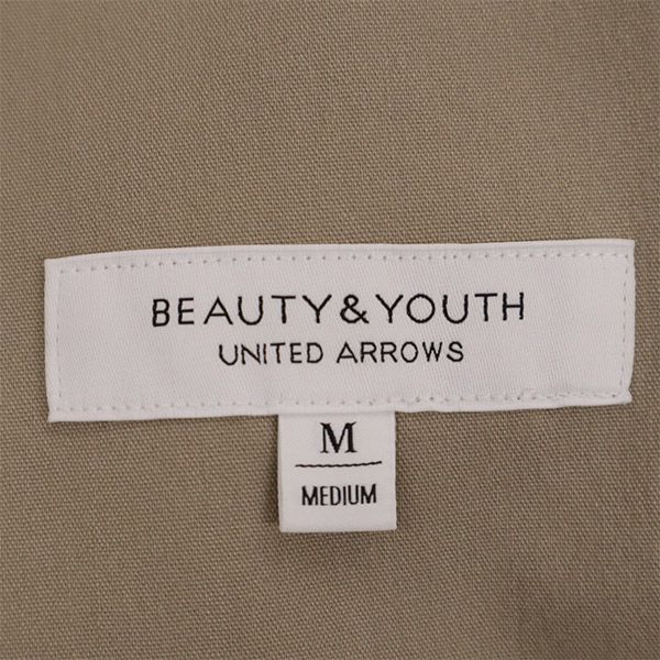 未使用 BEAUTY&YOUTH UNITED ARROWS ビューティアンドユース レーヨンナイロン ダブル テーラードジャケット M ベージュ レディース