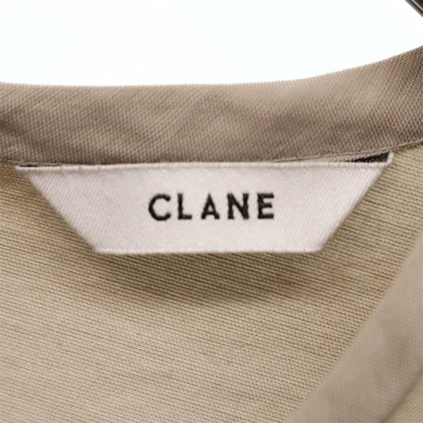 クラネ 長袖 ロングワンピース F ベージュ CLANE レディース