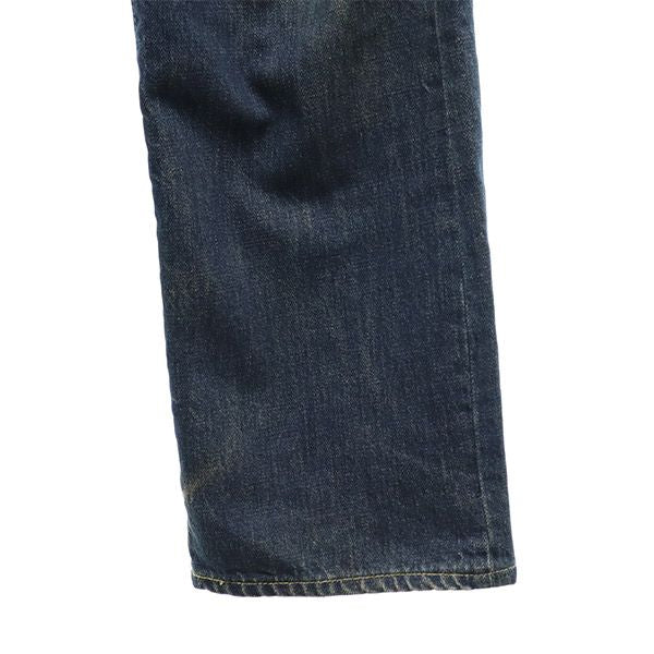 衣 ツギハギ リメイク ボタンフライ ツギハギ リメイク ストレートデニムパンツ w28 ブルー ジーパン メンズ