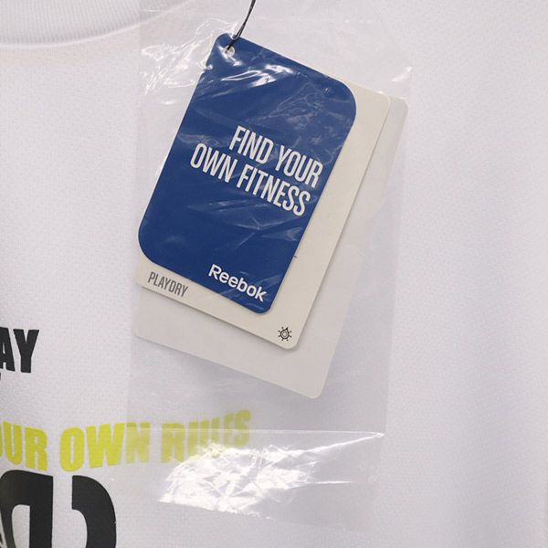 リーボック 未使用 プリント 半袖 トレーニングウェア S ホワイト系 Reebok Tシャツ メンズ