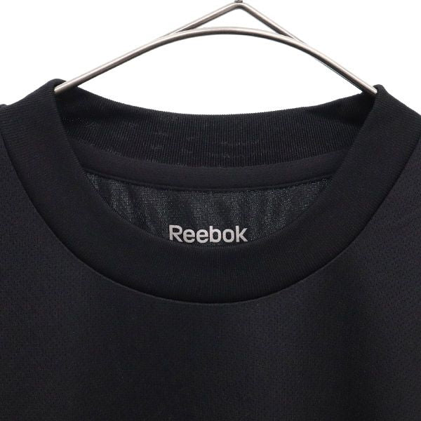 未使用 リーボック プリント 半袖 トレーニングウェア S ブラック系 Reebok Tシャツ メンズ