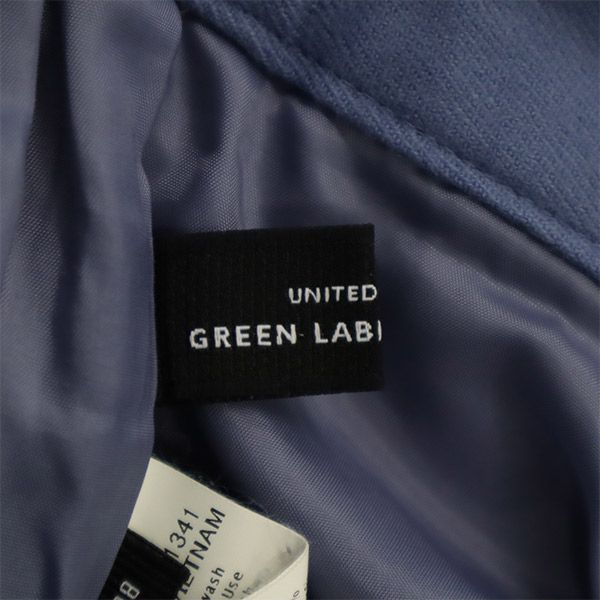 グリーンレーベルリラクシング ウールブレンド ワイドパンツ 38 ブルー green label relaxing UNITED ARROWS レディース