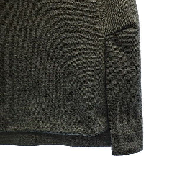 UN3D. アンスリード 長袖 ワンピース 36 グレー×レッド レディース