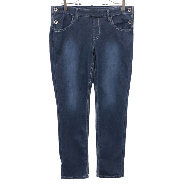 エドウィン テーパードデニムパンツ M ネイビー EDWIN ジーパン レディース