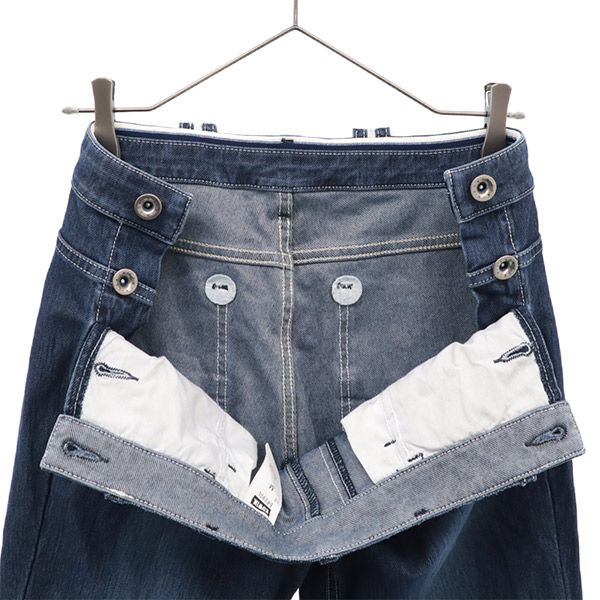 エドウィン テーパードデニムパンツ M ネイビー EDWIN ジーパン レディース