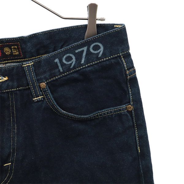 リー BIRTH PROJECT 日本製 プリント ストレートデニムパンツ L ネイビー Lee ジーパン メンズ
