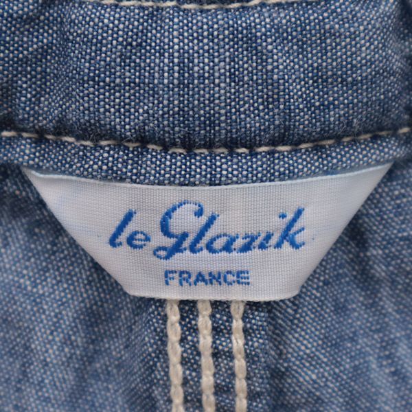 LE GLAZIK ルグラジック 日本製 ダンガリー ショートパンツ 36 ブルー メンズ