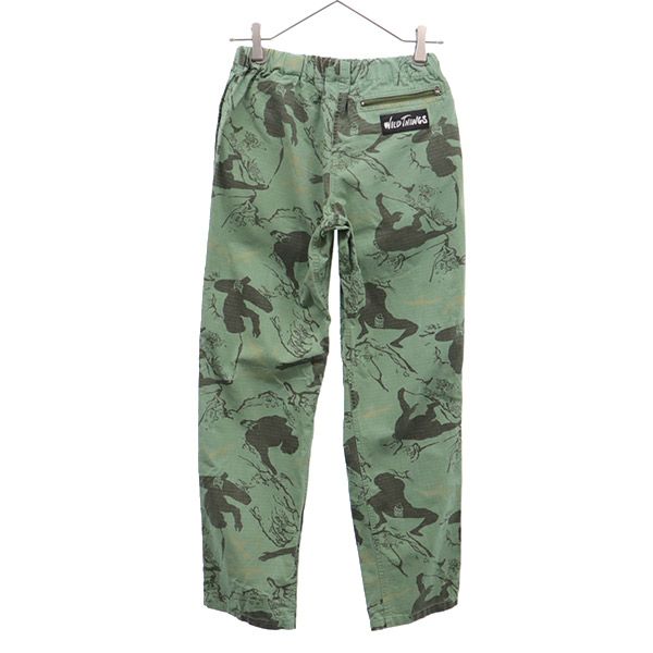 WILDTHINGS ワイルドシングス 総柄 アウトドアパンツ S グリーン系 メンズ