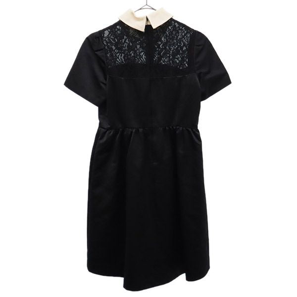 MUGUET ミュゲ 半袖 ワンピース 38 ブラック レディース