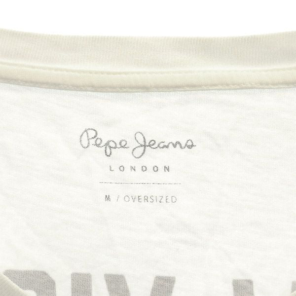 Pepe Jeans ペペジーンズ プリント 長袖 Tシャツ M ホワイト ローズ 薔薇 ロンT メンズ