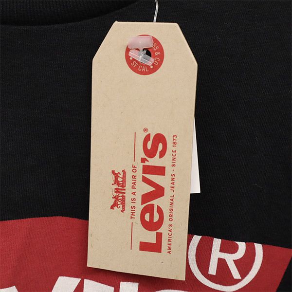 未使用 リーバイス プリント 半袖 Tシャツ M ブラック Levi's メンズ