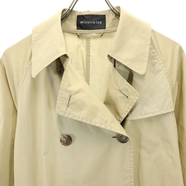 mizuiro ind ミズイロインド 日本製 トレンチコート ベージュ ロングコート レディース