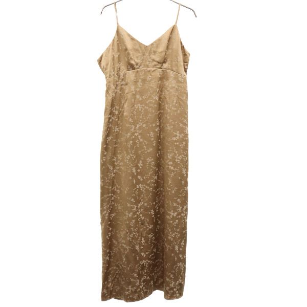 SNIDEL スナイデル SWFO201036 総柄 サテンジャガード キャミワンピース 1 ベージュ系 レディース