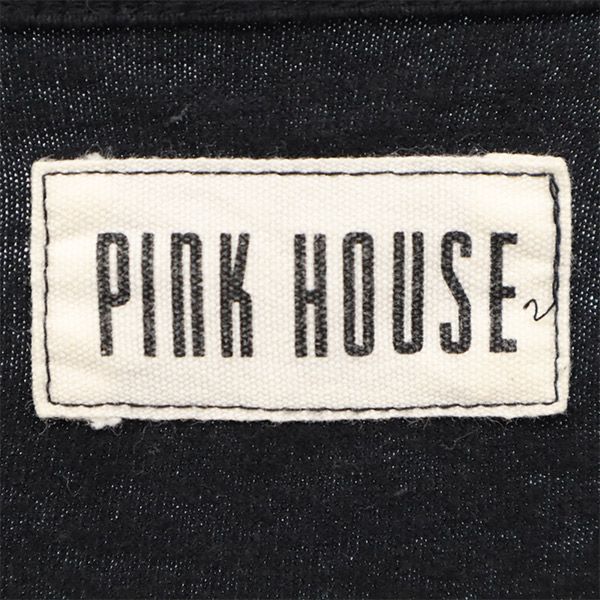 PINK HOUSE ピンクハウス プリント 半袖 Tシャツ M ブラック レディース