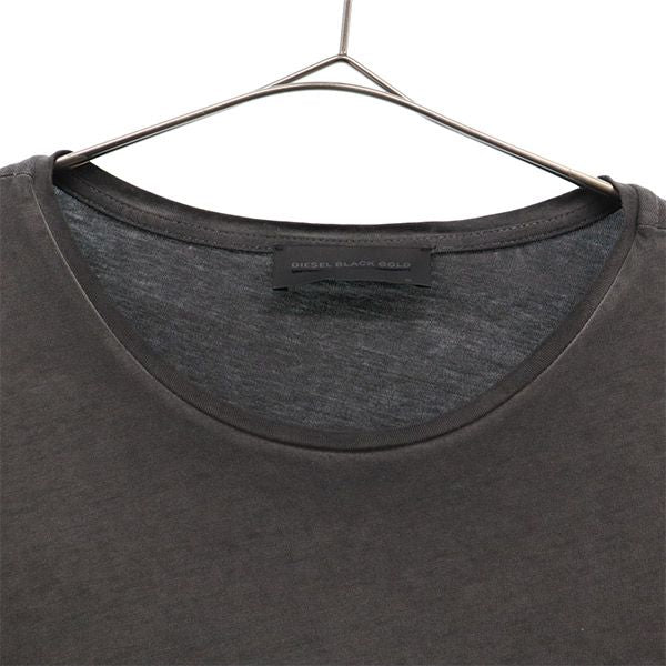 ディーゼルブラックゴールド ボーダー 半袖 Tシャツ M グレー系 DIESEL BLACK GOLD クルーネック メンズ