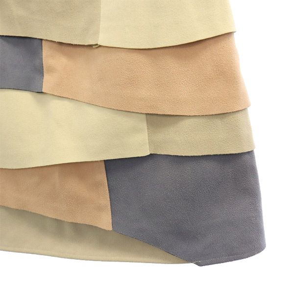 リリーブラウン LWFS161137 切替 カラーブロック ミニ丈 ティアードスカート 0 Lily Brown レディース