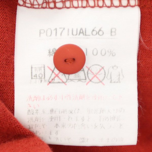 ピンクハウス プリント 半袖 ロングワンピース レッド×ホワイト PINK HOUSE レディース