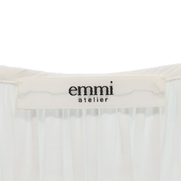 エミ アトリエ 5分袖 ロングワンピース 0 ホワイト emmi arelier レディース
