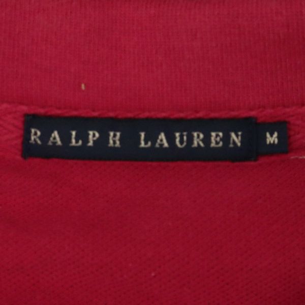ラルフローレン ビッグポニー ボーダー 半袖 ポロシャツ M ピンク×ホワイト RALPH LAUREN レディース