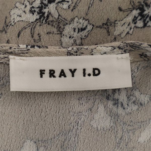 FRAY I.D フレイアイディー ヴィスコース フラワープリント 5分袖 ワンピース 0 グレー系 FWFO221049 レディース