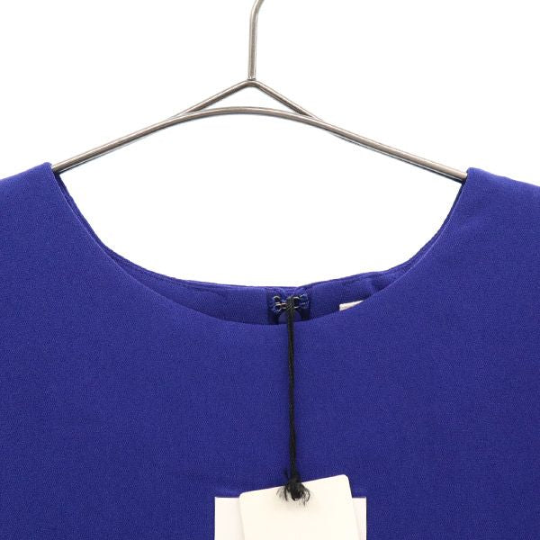 未使用 ENFOLD エンフォルド 日本製 ノースリーブ ワンピース 38 ブルー レディース