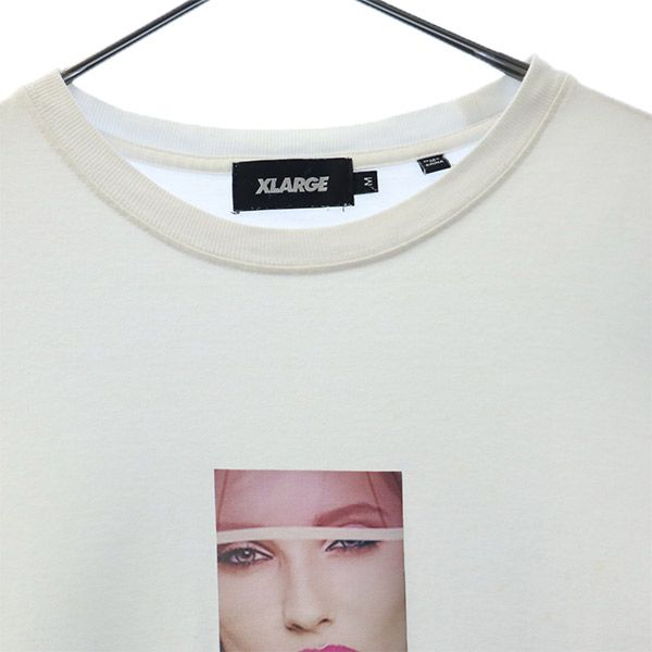 XLARGE エクストララージ プリント 半袖 Tシャツ M ホワイト クルーネック メンズ