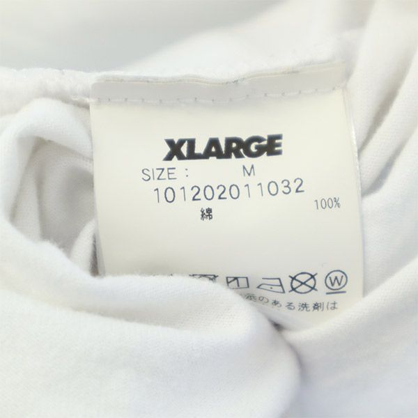 XLARGE エクストララージ プリント 半袖 Tシャツ M ホワイト クルーネック メンズ