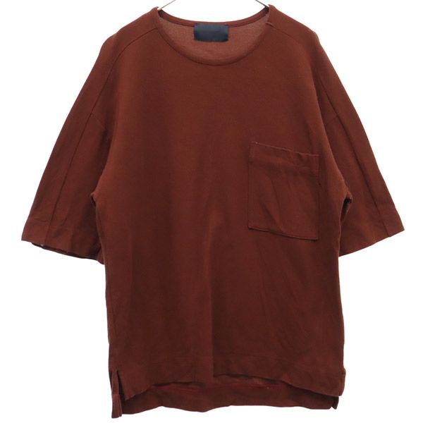 ステュディオス 半袖 Tシャツ 1 ブラウン STUDIOUS クルーネック メンズ