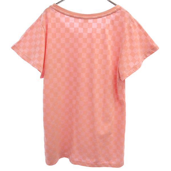 アディダス ネオ 総柄 半袖 Tシャツ L ピンク adidas NEO クルーネック レディース