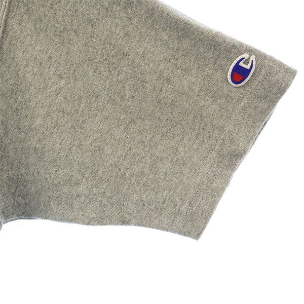 チャンピオン ワンポイントプリント 半袖 リバースウィーブ ヘビーウエイト Tシャツ SMALL グレー Champion クルーネック レディース