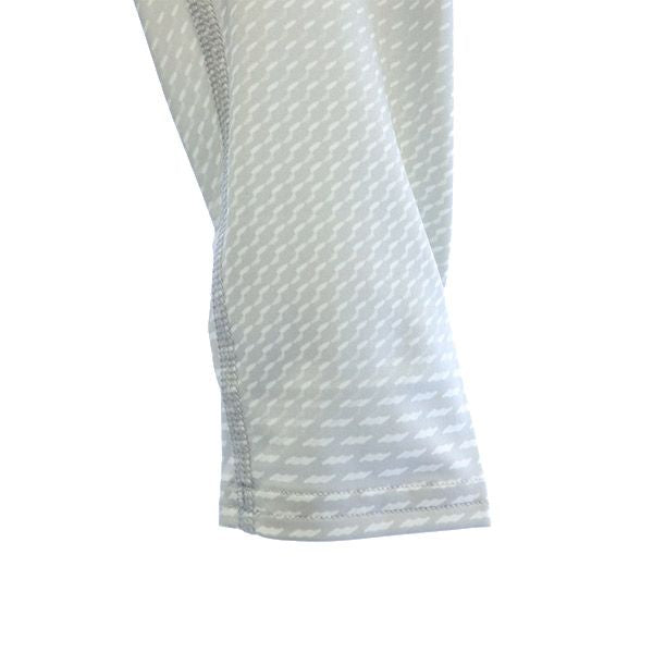 未使用 アンダーアーマー 総柄 トレーニング 長袖 Tシャツ MD グレー UNDER ARMOUR ロンT クルーネック スポーツ メンズ