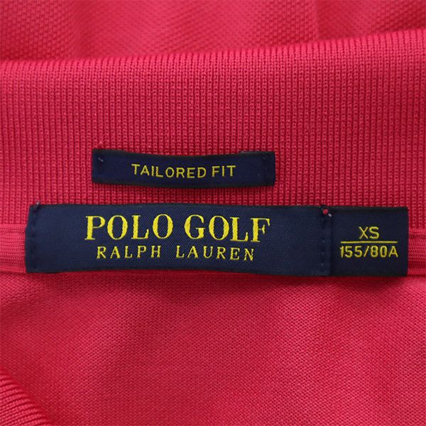 ポロゴルフラルフローレン ワンポイントロゴ刺繍 ゴルフ 半袖 ポロシャツ XS ピンク POLO GOLF RALPH LAUREN レディース